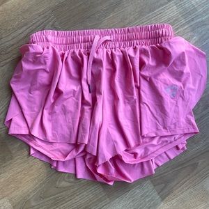 Flowy Fitness Shorts- Pink